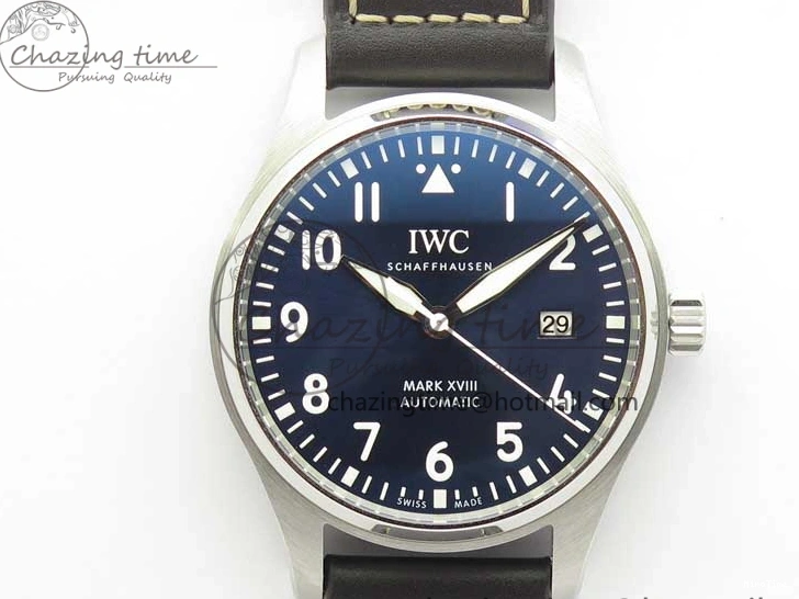 MIROTIME 1229 MARK XVIII Le Petit Prince IW327004 SS FKF 1:1 Best Edition Blue Dial On Brown Leather Strap Trendsetting 7117